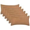 vidaXL Kissenbezug 6 pcs HOUTEN Beige 40 x 70 cm Boucl&eacute;