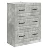vidaXL Schubladenschrank Betongrau 66 x 34,5 x 87 cm Holzwerkstoff