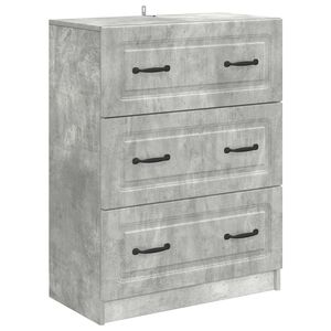 vidaXL Schubladenschrank Betongrau 66 x 34,5 x 87 cm Holzwerkstoff
