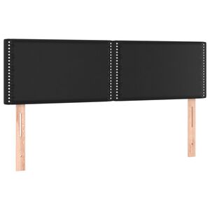 vidaXL Kopfteile Schwarz 144x5x78/88 cm Kunstleder