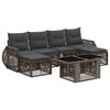 vidaXL Gartensofa-set 7 stk. Grau und Dunkelgrau Poly-Rattan