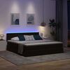 vidaXL Bett mit Stauraum und LED mit LED Schwarz 180 x 200 cm Samt