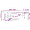 vidaXL TV-Schrank Weiß 110x30x41 cm Holzwerkstoff