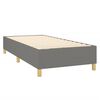 vidaXL Boxspringbett mit Matratze & LED Dunkelgrau 100x200 cm Stoff