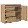 vidaXL Sideboard mit Schublade Artisan-Eiche 71x35x65 cm Holzwerkstoff