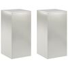 vidaXL Pflanzenst&auml;nder 2 pcs Silber 40 x 40 x 80 cm Stahl