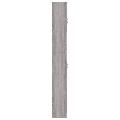 vidaXL Badezimmerschrank Grau Sonoma 32x25,5x190 cm Holzwerkstoff