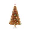 vidaXL Weihnachtsbaum mit 150 LEDs mit St&auml;nder Gold 150 cm PET