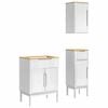 vidaXL Badezimmerm&ouml;bel-Set FLORO 3 stk. Wei&szlig; 60 x 40 x 80 cm