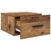 vidaXL Nachttisch Wandmontiert Altholz 35 x 35 x 20 cm Holzwerkstoff