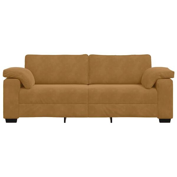 vidaXL 3-Sitzer-Sofa Braun 220x77x82 cm Samt