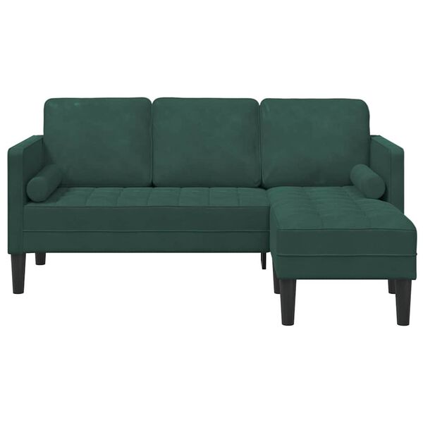vidaXL Sofa Set mit Kissen Dunkelgr&uuml;n Polyester