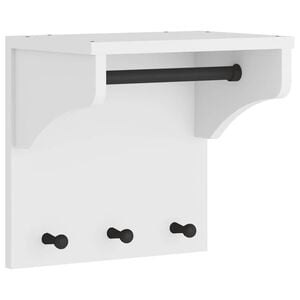 vidaXL Wandgarderobe SANDNES Weiß 43x30x42 cm Massivholz Kiefer