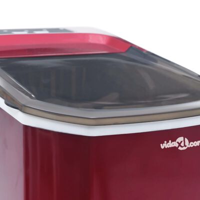 vidaXL Eiswürfelbereiter Rot 1,4 L 15 kg / 24 h