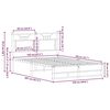 vidaXL Bettgestell ohne Matratze Braun Eiche 120x200 cm Holzwerkstoff