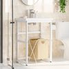 vidaXL Badezimmer Waschtischgestell Wei&szlig; 59x38x83 cm Eisen