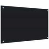 vidaXL Küchenrückwand Schwarz 80x50 cm Hartglas