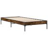 vidaXL Bettgestell R&auml;uchereiche 100x200 cm Holzwerkstoff und Metall
