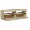 vidaXL TV-Schrank mit LED-Leuchten Sonoma-Eiche 120x35x40 cm