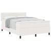 vidaXL Boxspringbett Creme und Wei&szlig; 203 x 144 x 88 cm Cordstoff