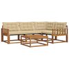 vidaXL Outdoor-Sofagarnitur mit Kissen 5 pcs Natur und Beige