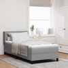vidaXL Boxspringbett mit Matratze Hellgrau 200 x 100 cm Stoff