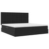 vidaXL Bett mit Stauraum und LED mit LED Schwarz 200 x 200 cm Samt