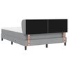 vidaXL Boxspringbett mit Matratze Hellgrau 140 x 190 cm Stoff