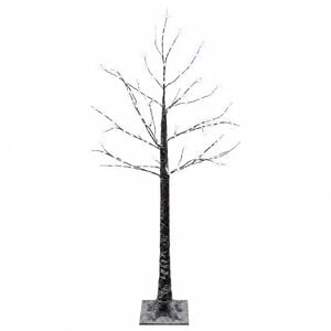 vidaXL Verschneiter LED-Weihnachtsbaum Braun 22 x 22 x 120 cm