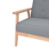 vidaXL Sofa-Set 2-tlg. Stoff Hellgrau