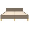 vidaXL Bettgestell ohne Matratze Taupe 120x200 cm Stoff