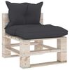 vidaXL 5-tlg. Garten-Lounge-Set aus Paletten mit Kissen Kiefernholz