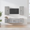 vidaXL 5-tlg. TV-Schrank-Set Grau Sonoma Holzwerkstoff