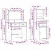 vidaXL Schminktisch mit Spiegelbeleuchtung 2 pcs Wei&szlig; Holzwerkstoff