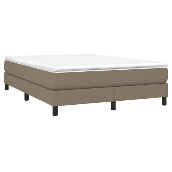 vidaXL Boxspringbettgestell Taupe 140x200 cm Stoff