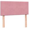vidaXL Boxspringbett mit Matratze Rosa 80x220 cm Samt