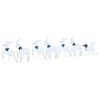 vidaXL LED Rentiere 7 stk. Silber 43 x 18 x 66 cm Stoff