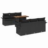 vidaXL Garten-Sofa-Set 7 stk. Schwarz Poly Rattan
