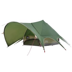 vidaXL Teepee Zelt f&uuml;r 9 Personen Gr&uuml;n und Grau 502 x 502 x 297 cm
