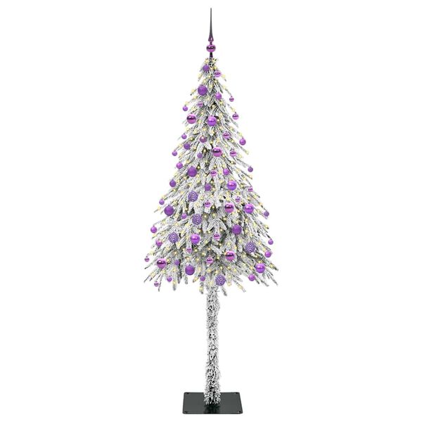 vidaXL Weihnachtsbaum mit 300 LEDs Wei&szlig; 180 cm PE und Stahl