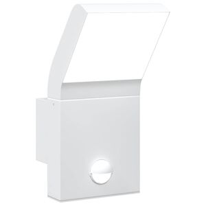 vidaXL LED-Au&szlig;enwandleuchte mit Sensor Wei&szlig; Aludruckguss