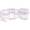 vidaXL Aufbewahrungskopfteil mit Regal Altholz 120 cm Holzwerkstoff