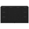vidaXL Sideboard Schwarz Eichen-Optik 120 x 30 x 70 cm Holzwerkstoff
