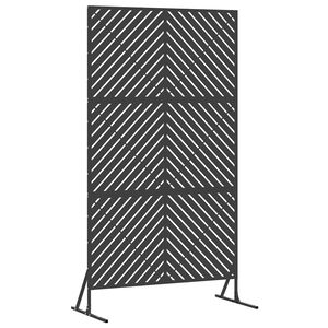 vidaXL Sichtschutz 100 x 50 x 180 cm Stahl Schwarz
