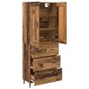 vidaXL Highboard mit Schubladen 2 pcs Altholz Holzwerkstoff