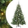 vidaXL K&uuml;nstlicher Weihnachtsbaum mit 300 LEDs Gr&uuml;n 180 cm PE und PVC