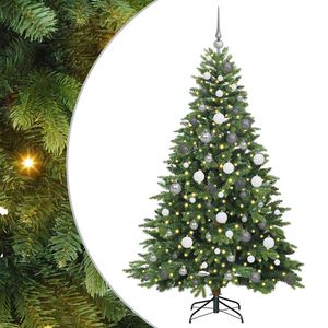 vidaXL K&uuml;nstlicher Weihnachtsbaum mit 300 LEDs Gr&uuml;n 180 cm PE und PVC