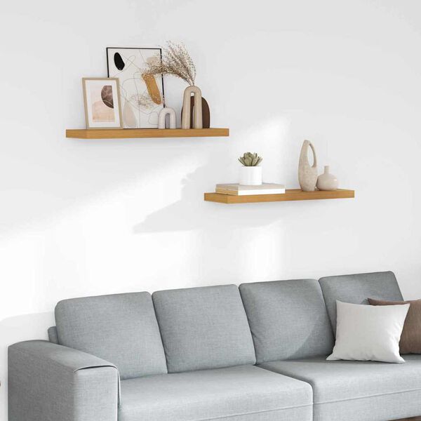 vidaXL Wandregal 2 pcs Beige 80 x 23,5 x 4 cm Holzwerkstoff