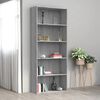 vidaXL B&uuml;cherregal 5 F&auml;cher Grau Sonoma 80x30x189 cm Holzwerkstoff