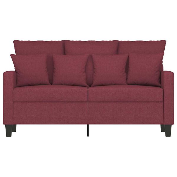 vidaXL 2-Sitzer-Sofa Weinrot 120 cm Stoff